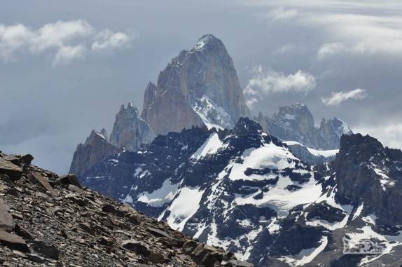 A paisagem montanhosa do Parque Nacional Los Glaciares, em El Chaltén, na patagônia argentina